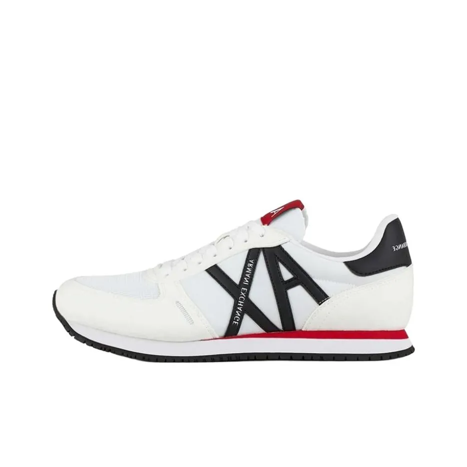 ARMANI EXCHANGE Casual Shoes Men Low Top White Black Red