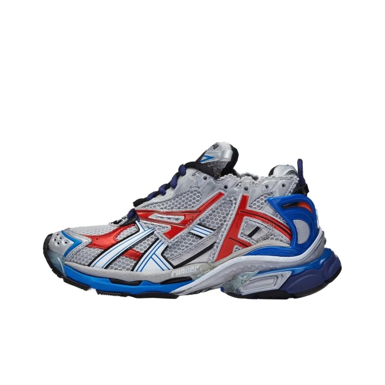 Balenciaga Runner Chunky Sneakers Men Low Top Gray/Blue/Red