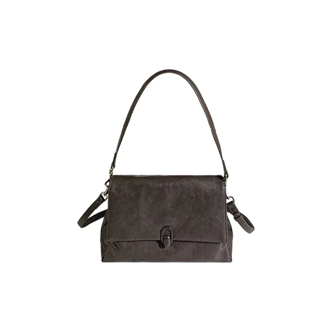 Jacoponnus Сумка через плечо из коровьей кожи среднего размера женская цвет эбеновое дерево