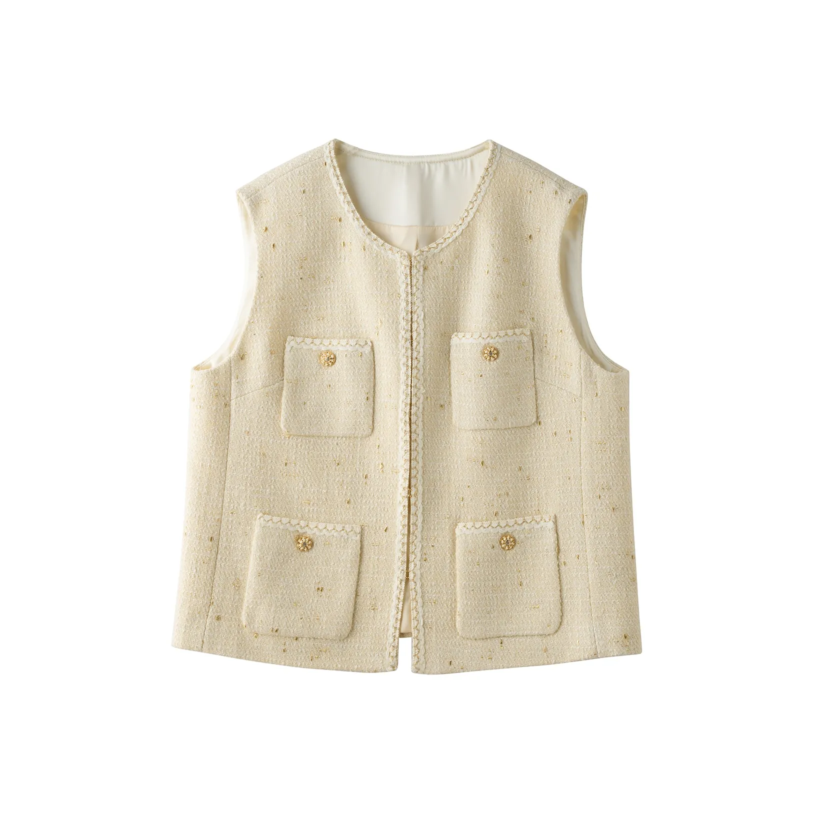 ZHEXI Белый Женский жилет