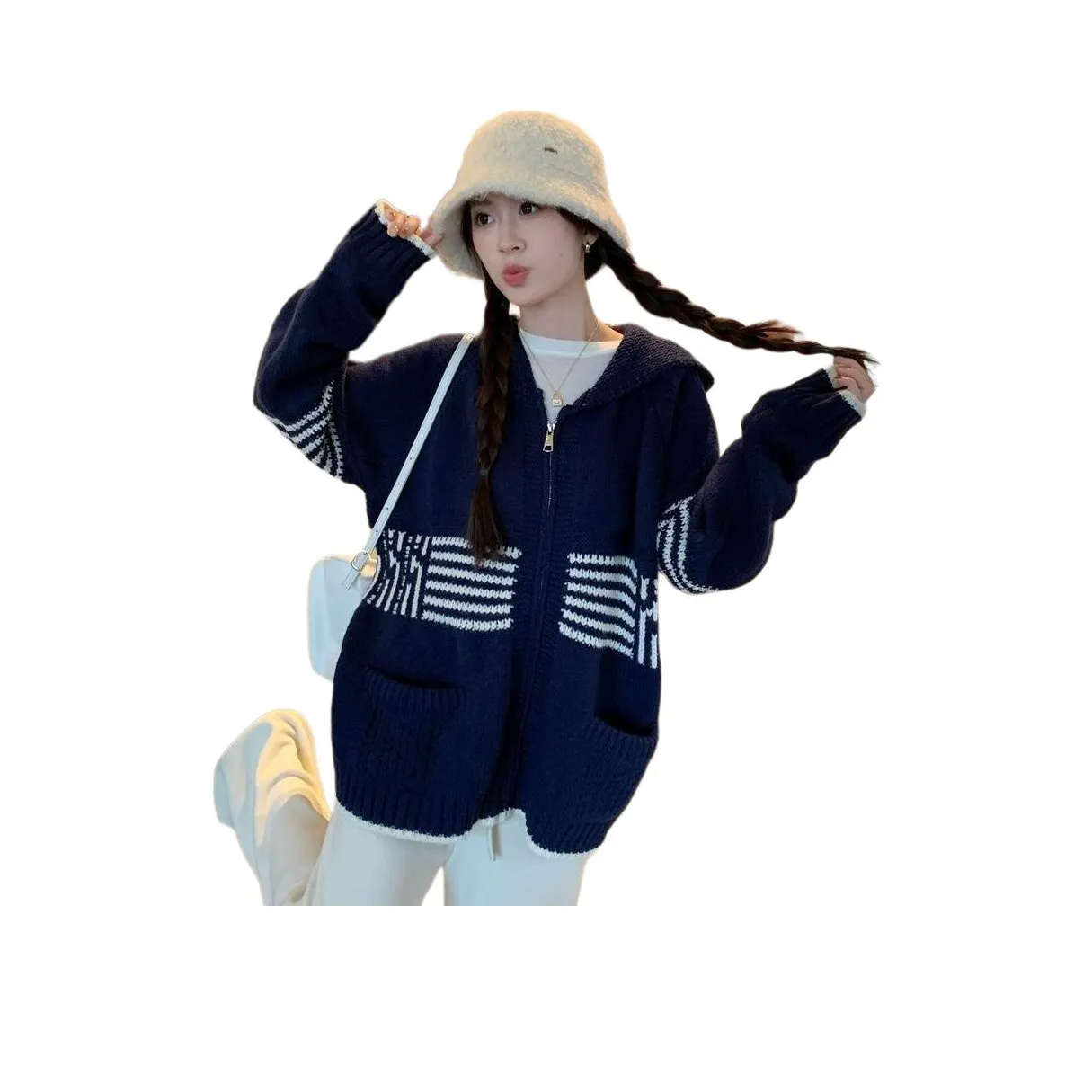 DEDY Темно-синий женский трикотаж