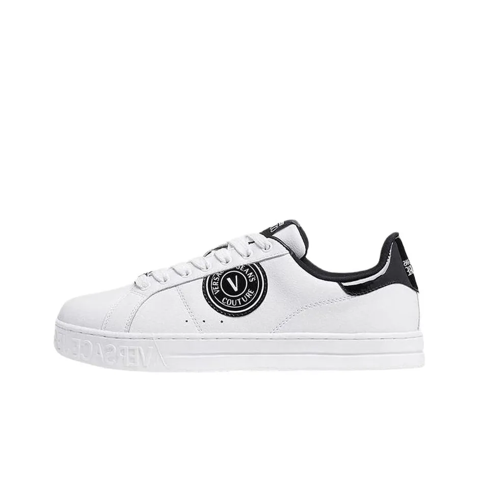 VERSACE JEANS Couture Skateboard Shoes Men Low Top White