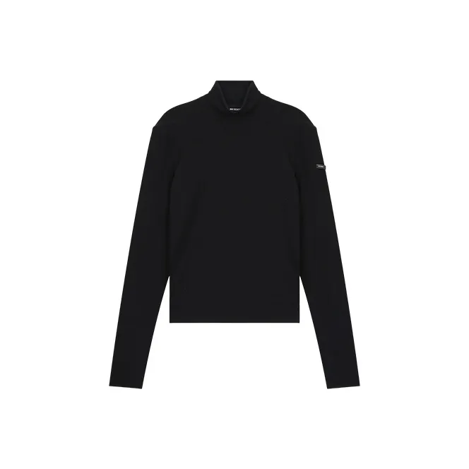 WE11DONE Длинный рукав Т-рубашка Женская Черная