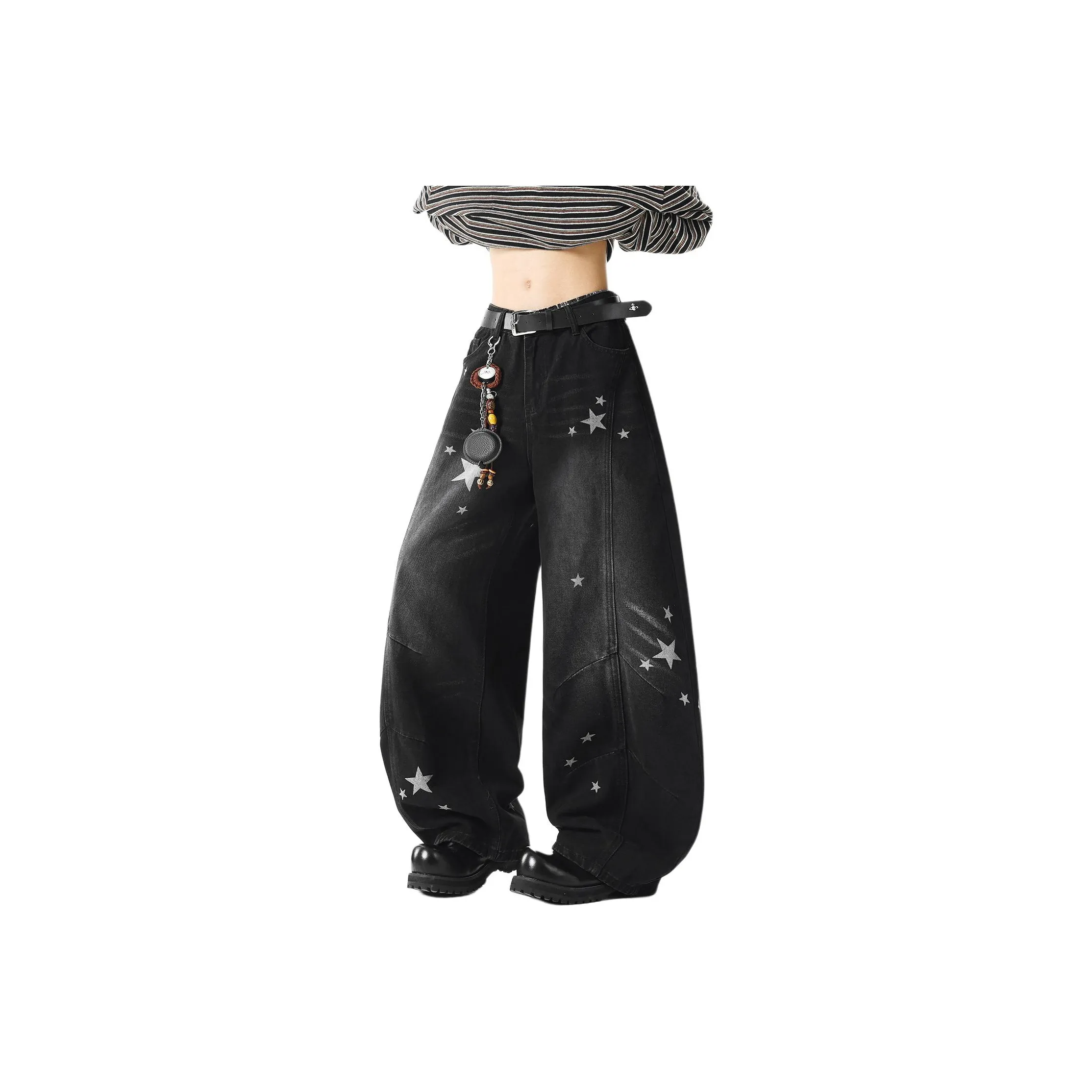 FRLMK Черные Унисекс Повседневные Штаны