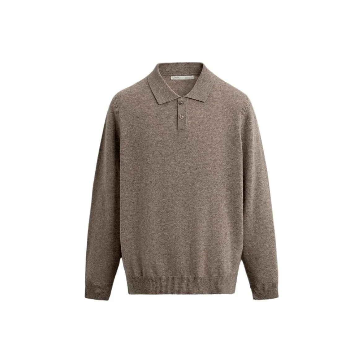 ZARA Мужская поло коричневого цвета