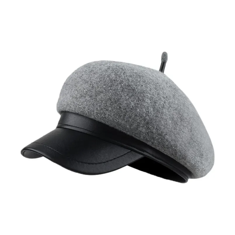 YOUWEI Смесовая шерсть Модный тренд Бейсболка Hachiware Angle Шапки Кепки Кепка газетчика Женская