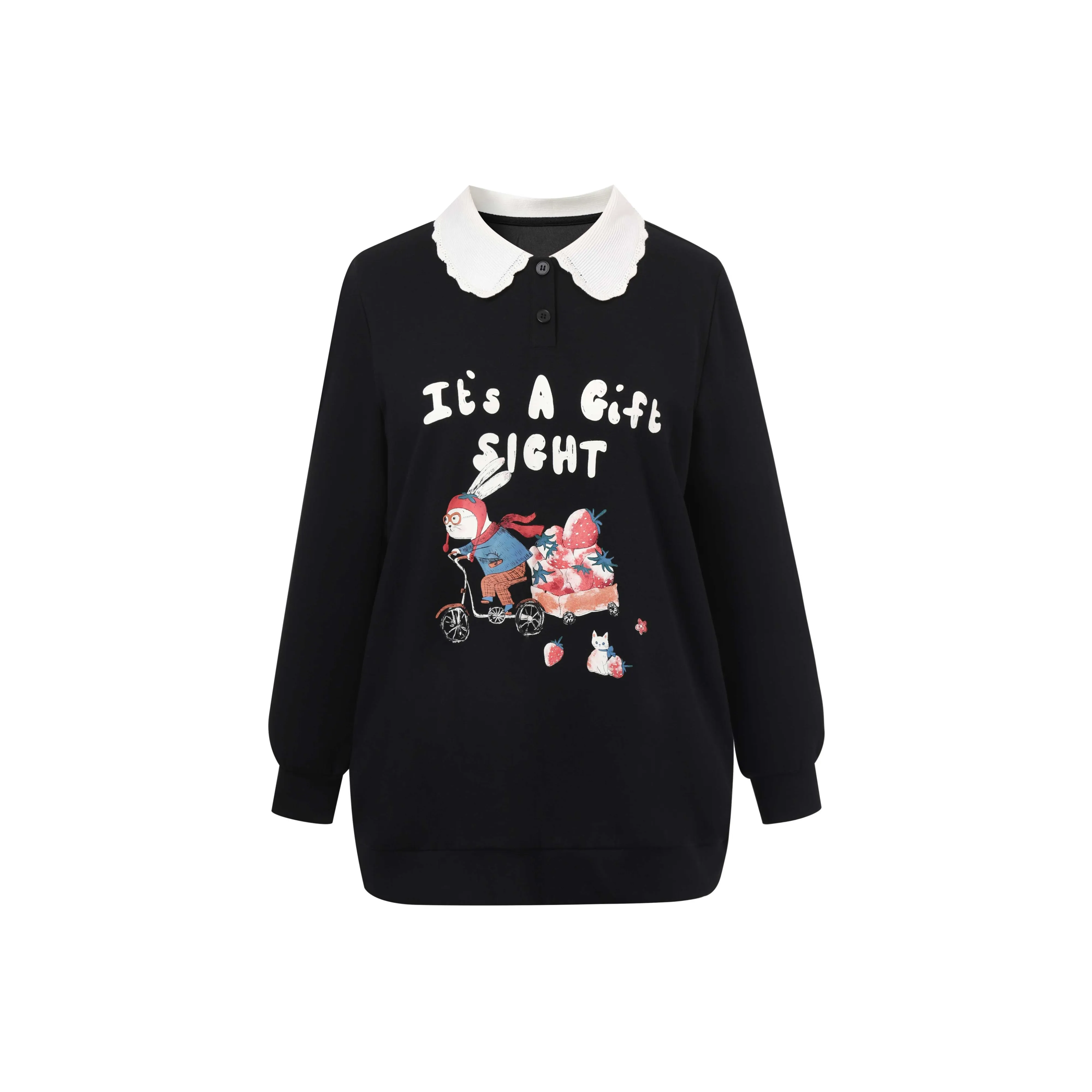 MSSHE Черный Женский Свитшот