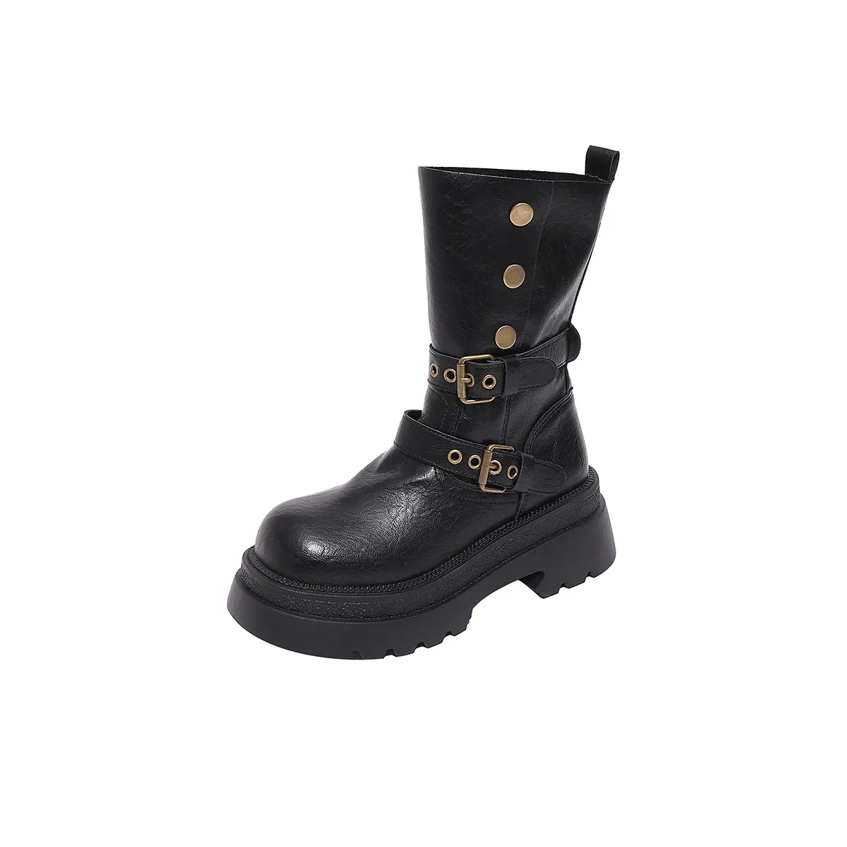 Be Good Urban CHIC Позиционирование стиля British Style Vintage Punk Trendy And Versatile Comfortable Casual Boots 5cm Women's