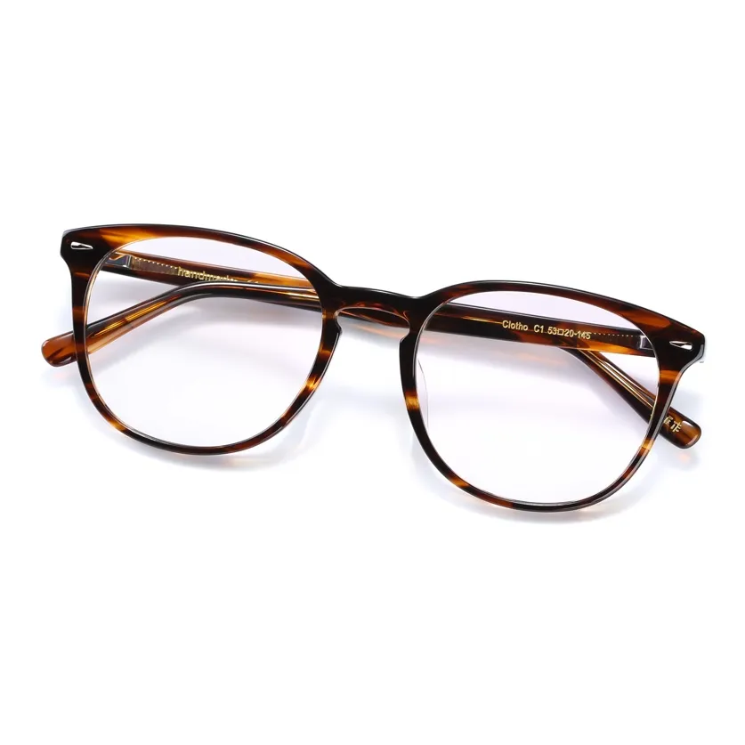 QINGZHIZUO Ацетатная пластина Квадрат OPTICAL Очки Унисекс Пламя Черепаховый Черный Тысячелетний Зеленый