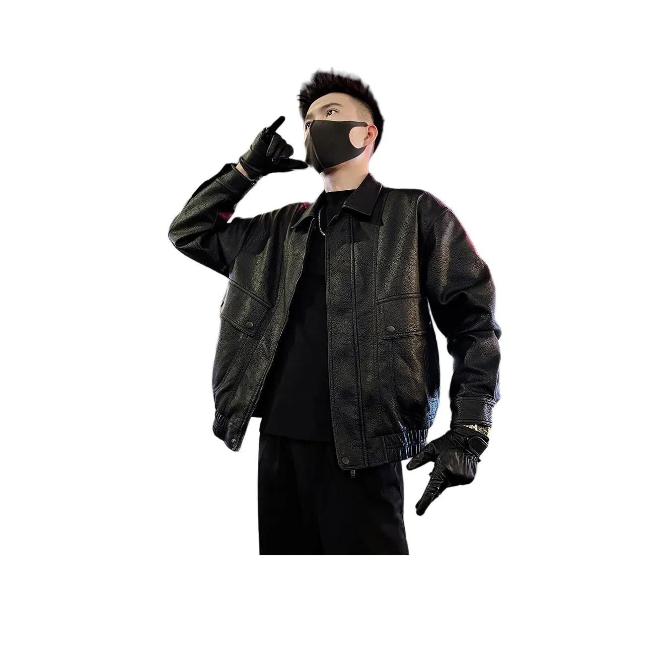 FRQ Черный Унисекс Кожаные куртки