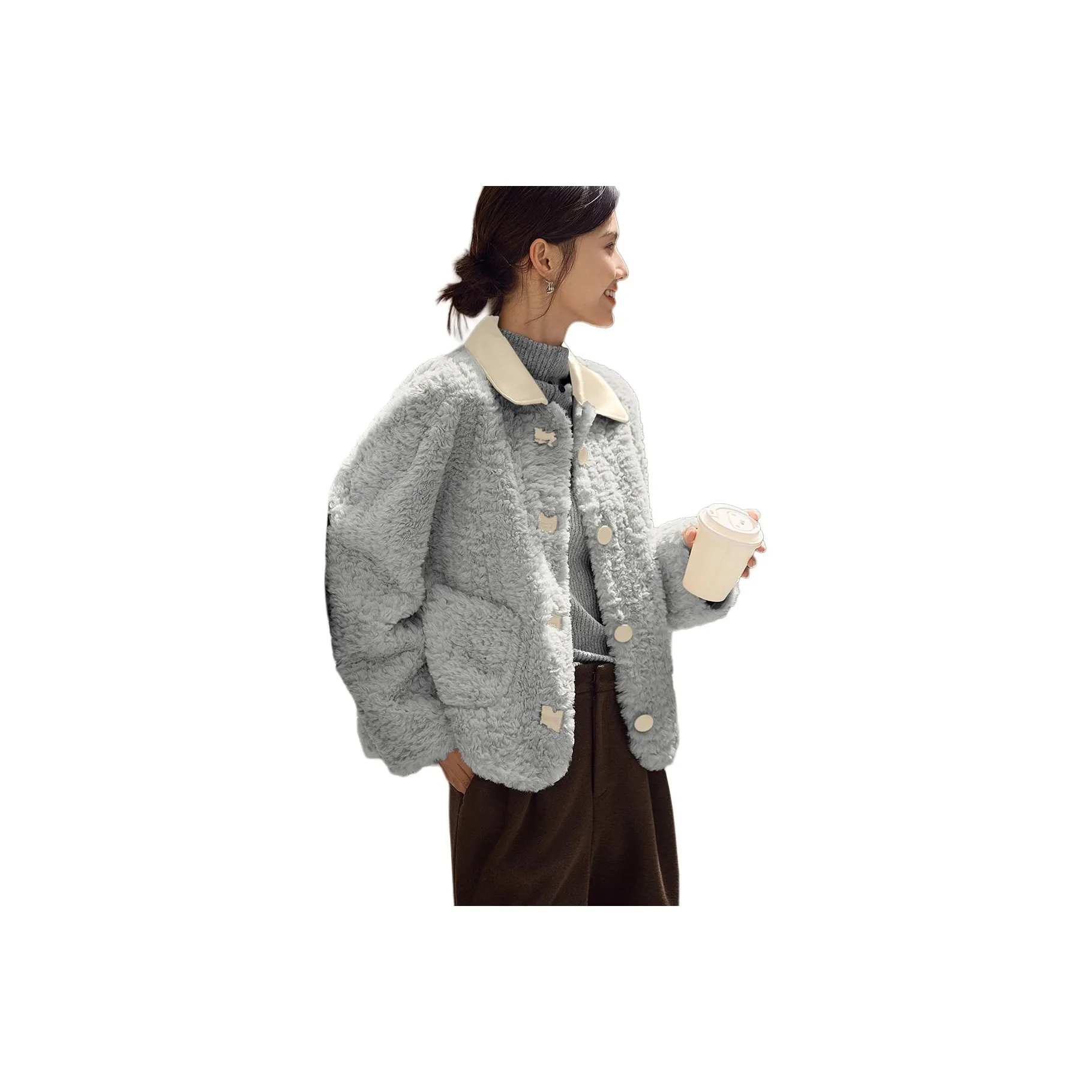 XWI Серый Синий Женские Бархатные Куртки