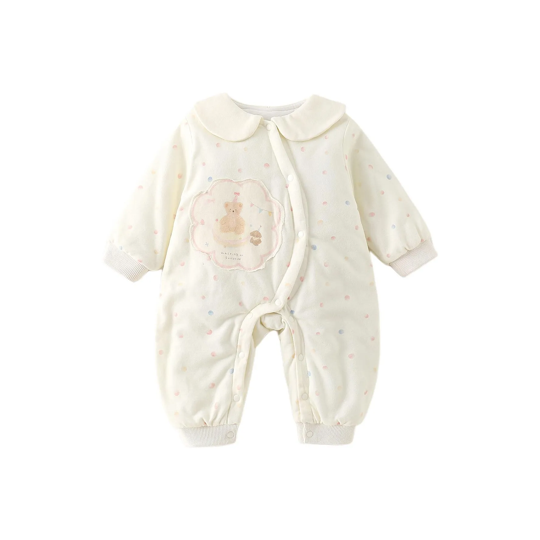 XiaoJinBu Экрю Малыш Комбинезоны Ползунки