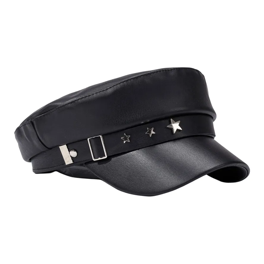 Classmate Yang Кожа Шапки и Кепки Женские Черный Бежевый