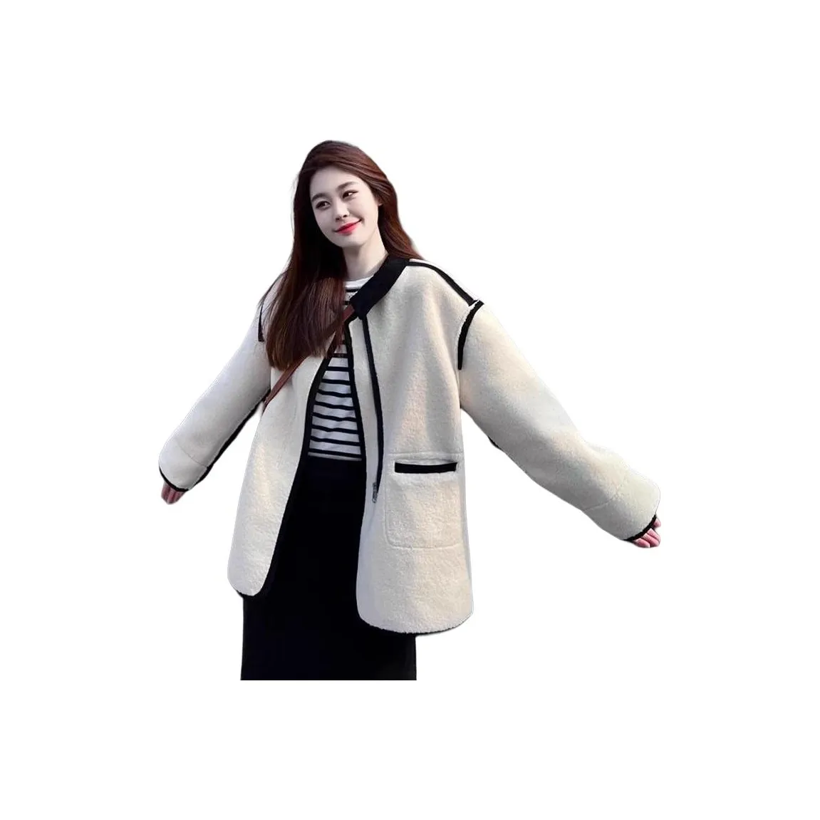 VINMUK Экрю Женское короткое пальто