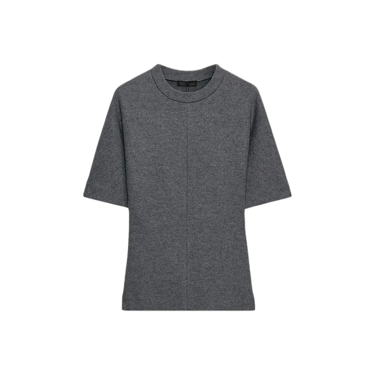 ZARA Зебра с принтом серые женские T-рубашки