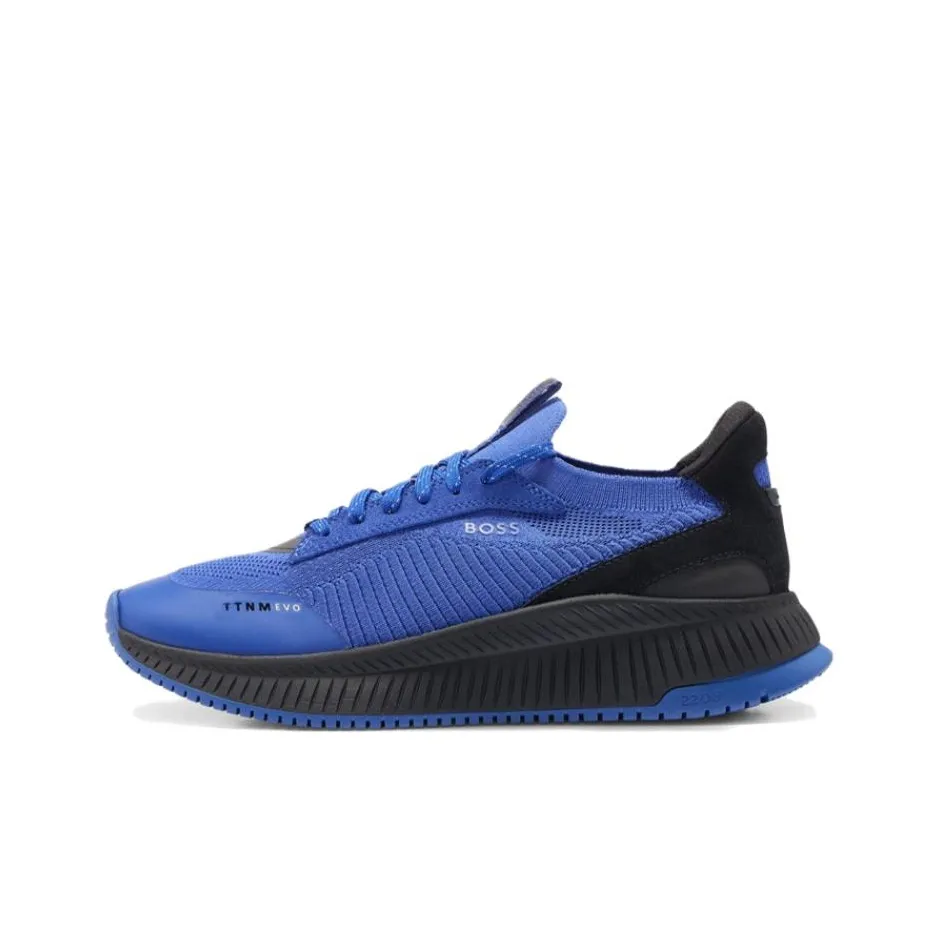 HUGO BOSS Casual Shoes Men Low Top Black/Blue