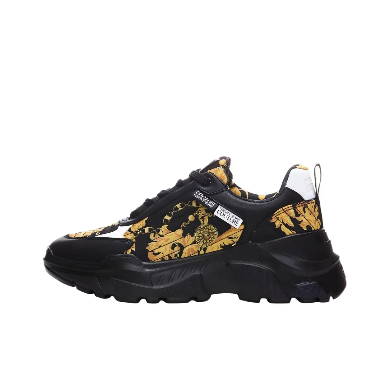 VERSACE JEANS COUTURE Низкий топ Повседневная обувь Мужской Черный