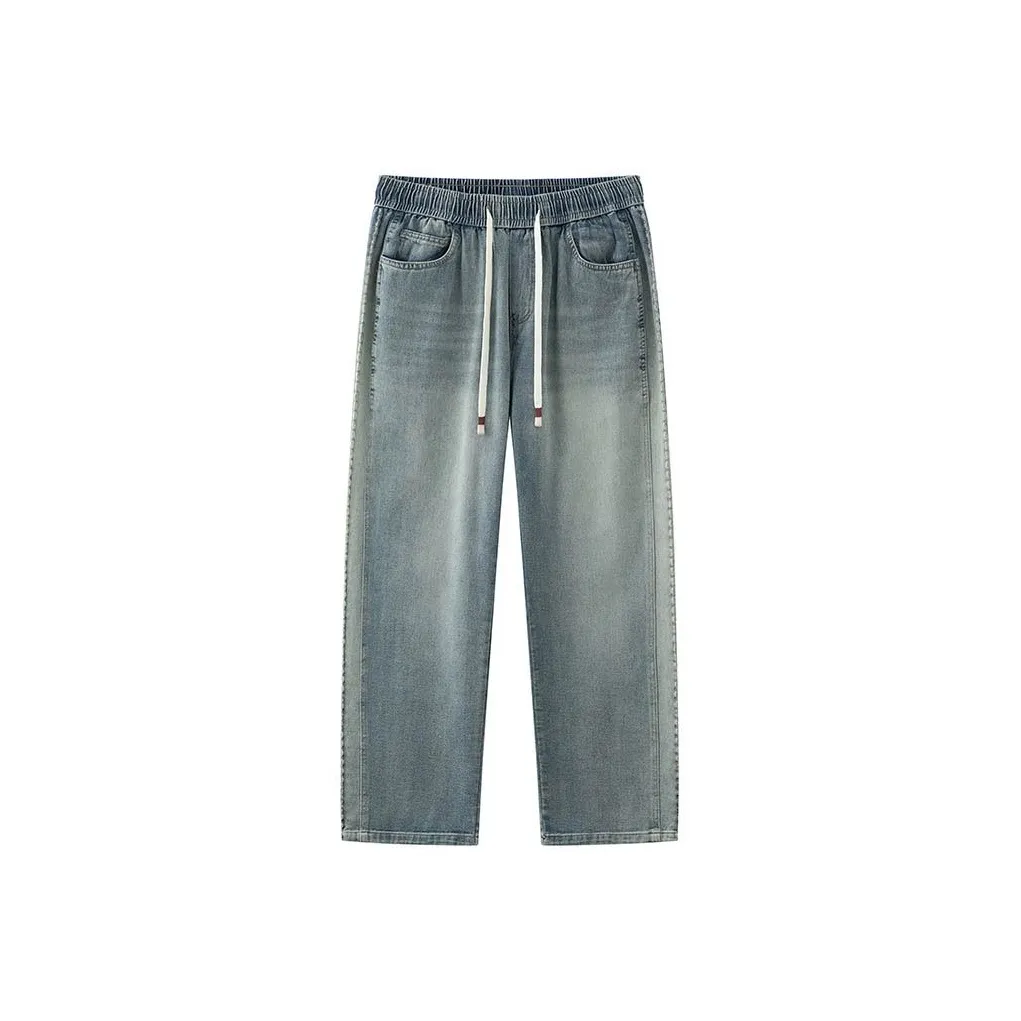 HKRXEC Светлый Винтажный Синий Мужские Джинсы