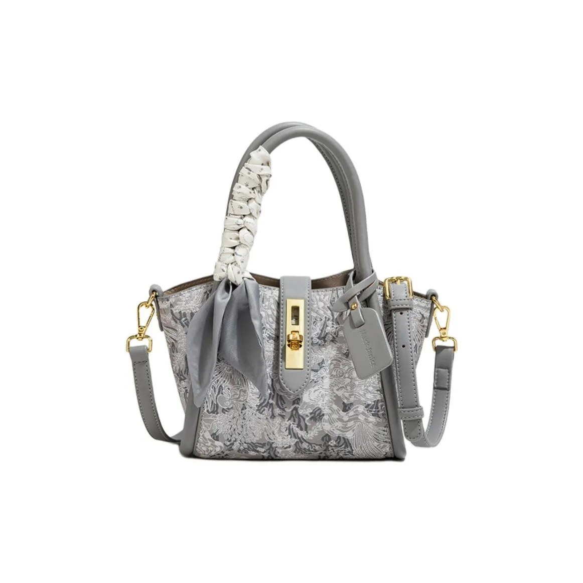 MACKJANICE Handbags Embroidery Gray