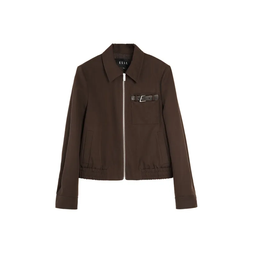 ELLE Темно-коричневые женские куртки