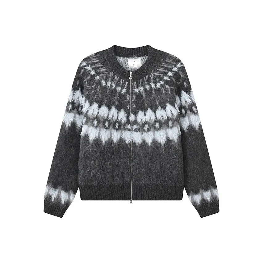 ENPofficial 2025 AUTUMN Edition Трикотаж Винтаж Fair Isle Lazy Кардиган Толстый и Теплый Унисекс