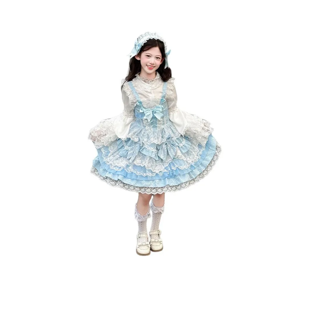 Giyu Синий Набор с Подюбником Школьный Комплект с Юбкой