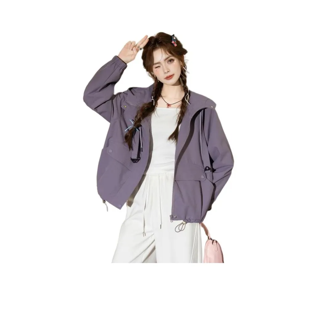 FAWENXIANGZI Фиолетовый Женские Куртки