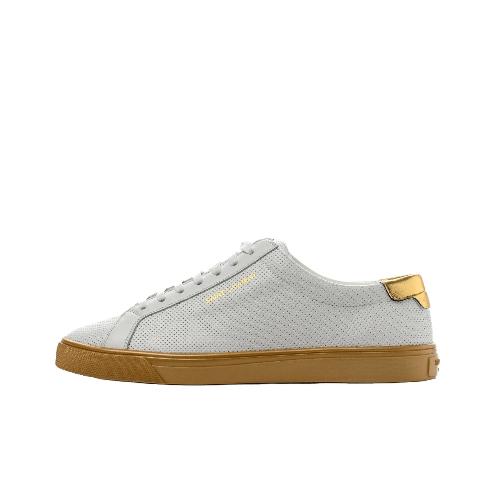 SAINT LAURENT Canvas Shoes Men Low Top White