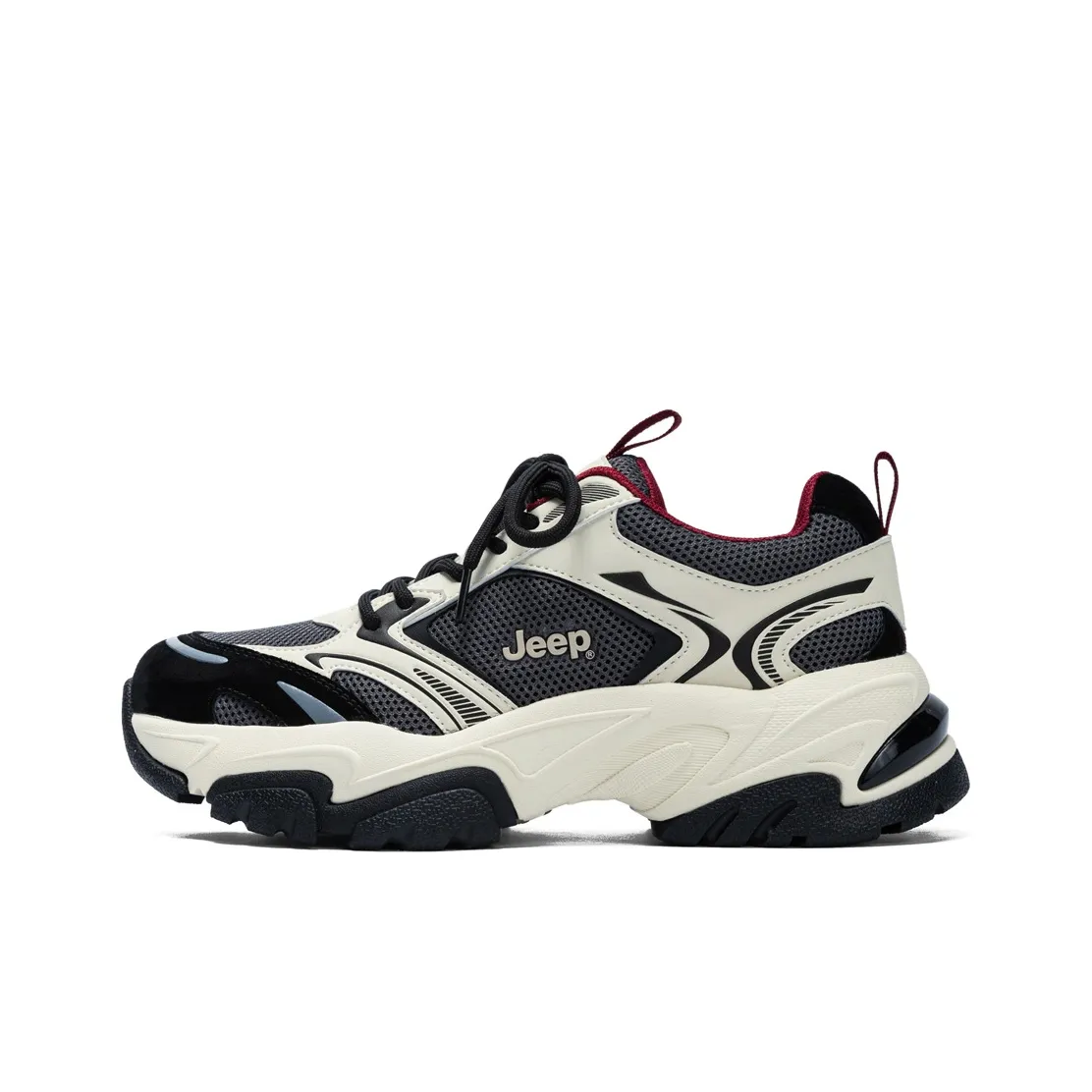 Jeep Амортизация Устойчивый к истиранию Дышащий Увеличивающий высоту Низкий Топ Телесные Кроссовки Женские
