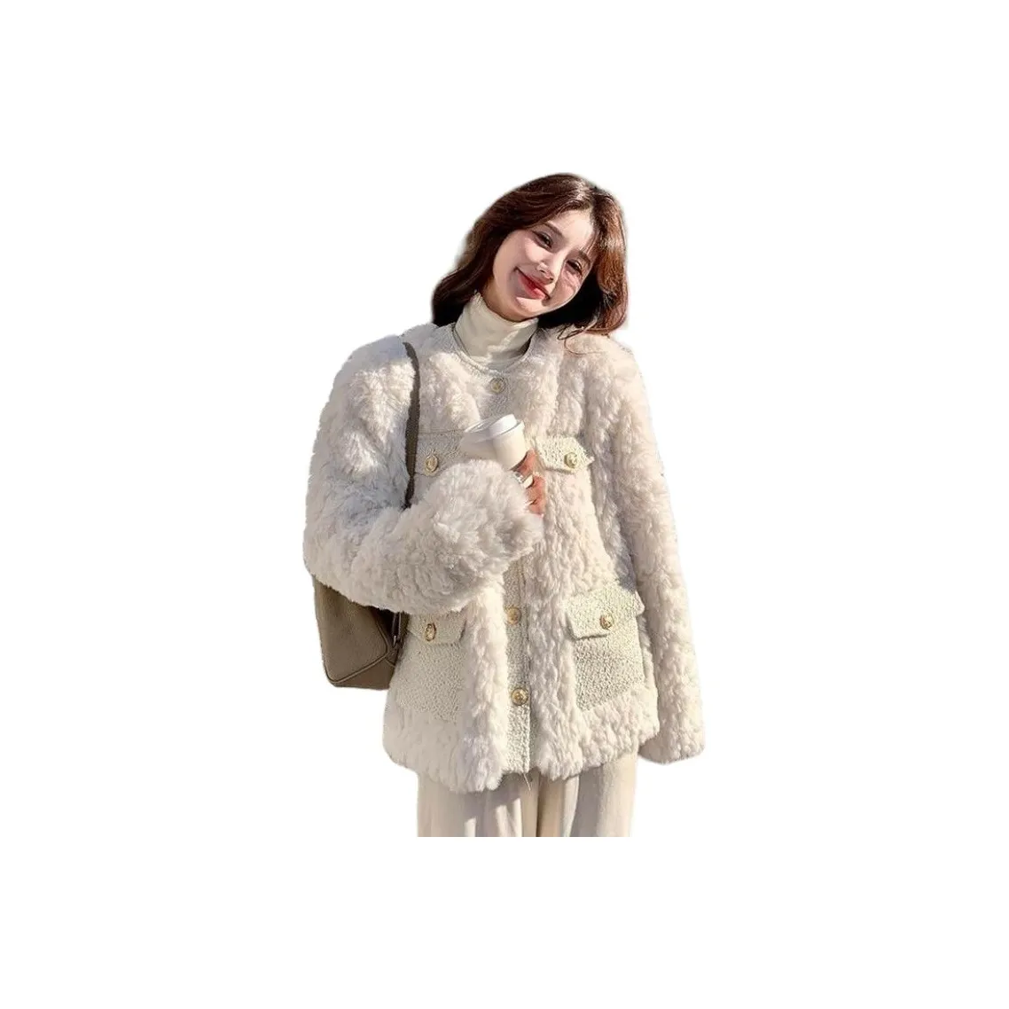 ЮЙЧЖАОЛИНЬ Ecru Женское короткое пальто