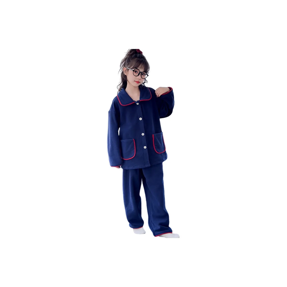 Rindu Комплект домашней одежды Осенний Темно-синий Темно-оранжевый Бежевый Абрикос Темно-серый для малышей