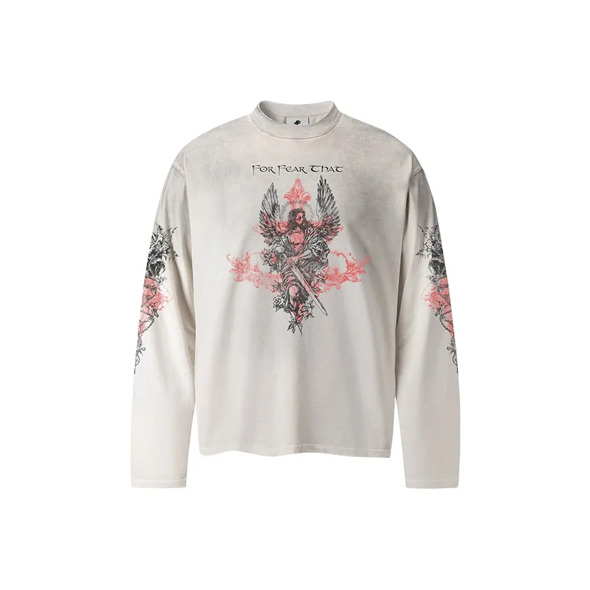 FOR FEAR THAT Дымчатый Белый Унисекс T-рубашки