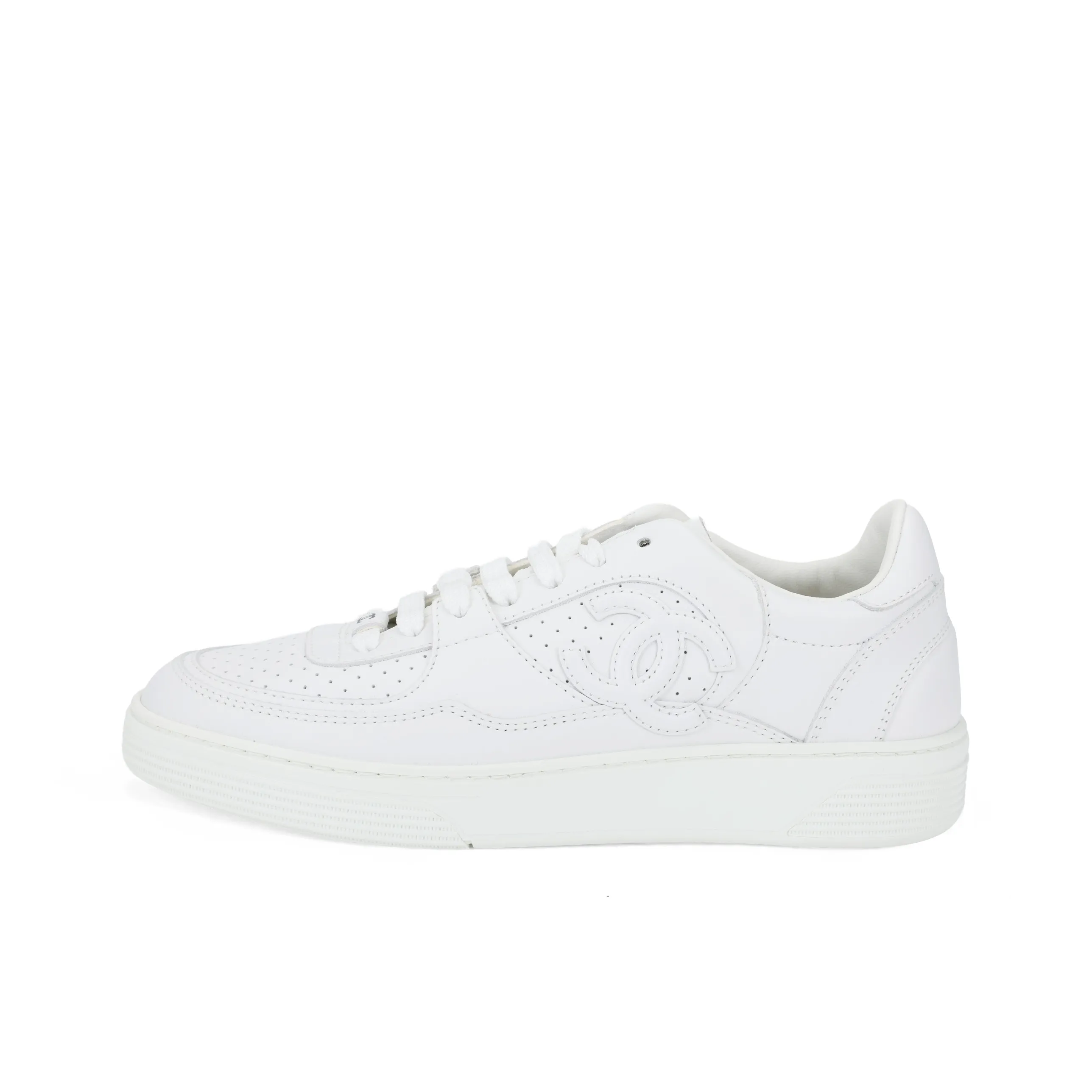 CHANEL Skateboard Shoes Women's Low Top White