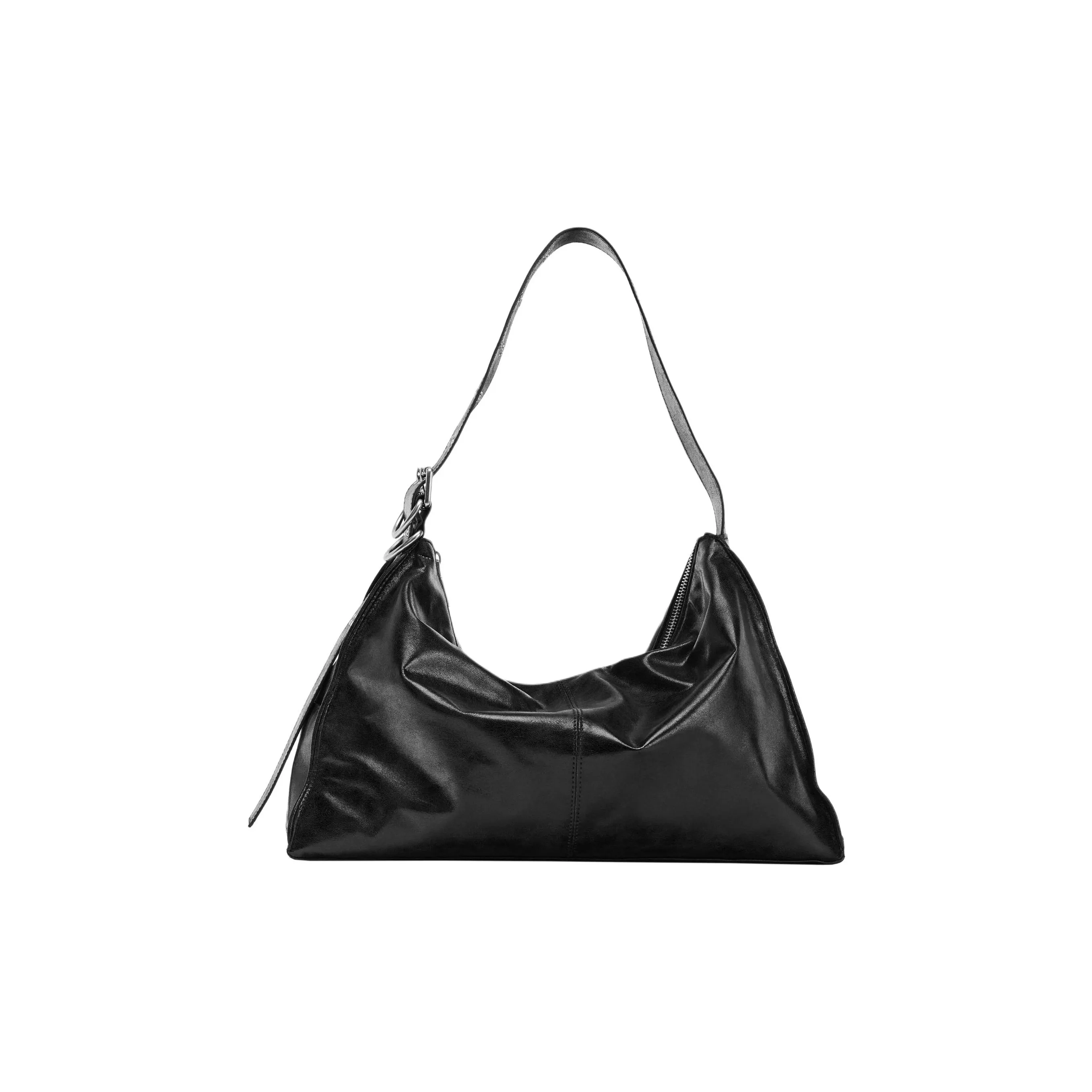 ZARA Полиуретан Сумка через плечо Экстра-большая Женская Черная