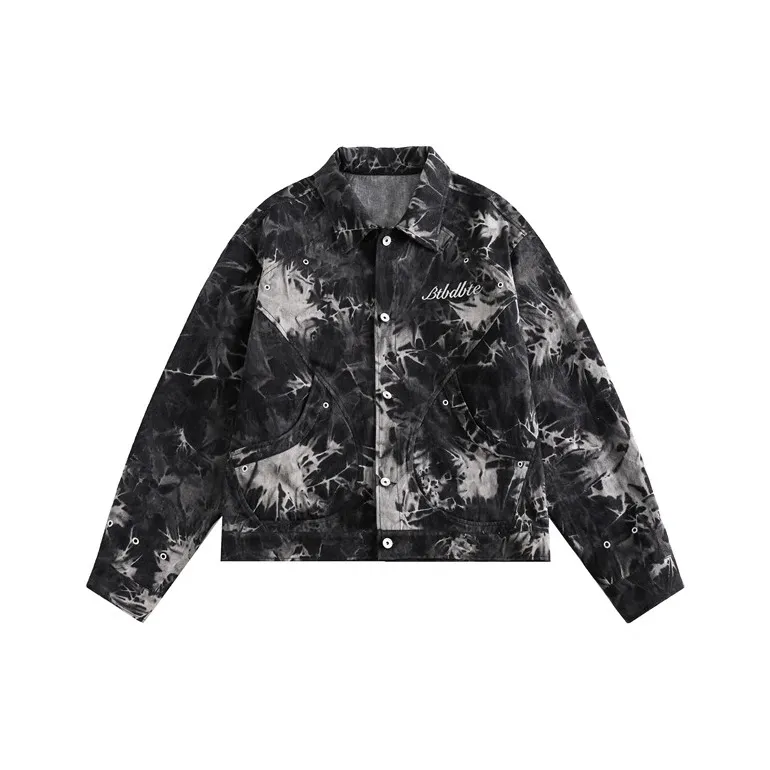 POWXV Tie Dye Черные Женские Куртки