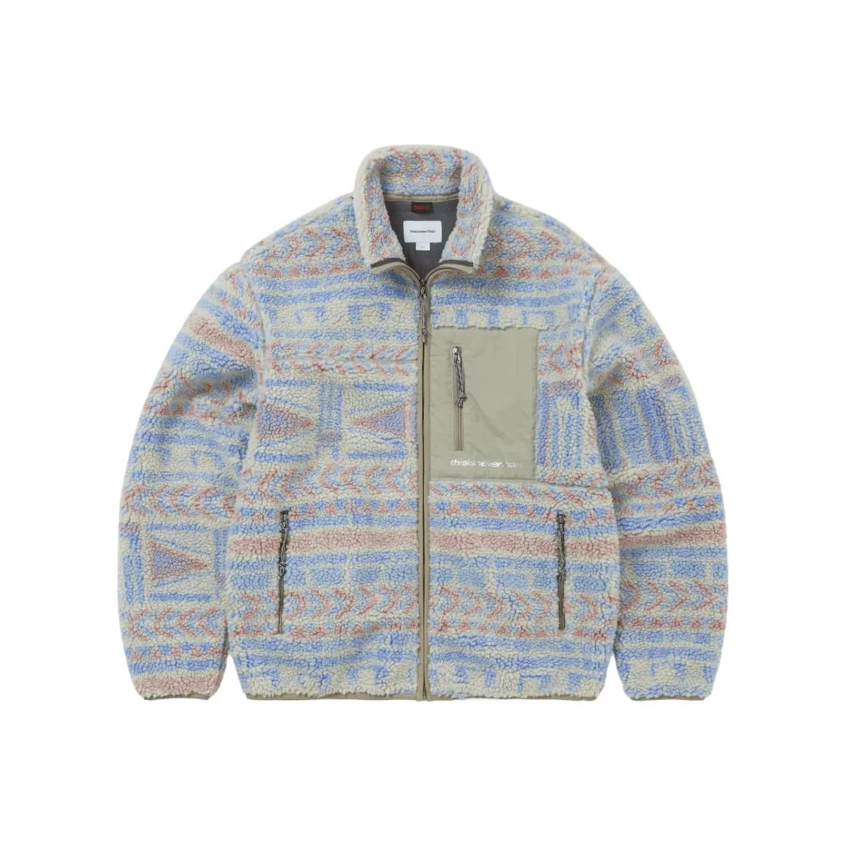 Thisisneverthat Fw25 SP Шерпа Флис Куртка Камень Куртка Унисекс