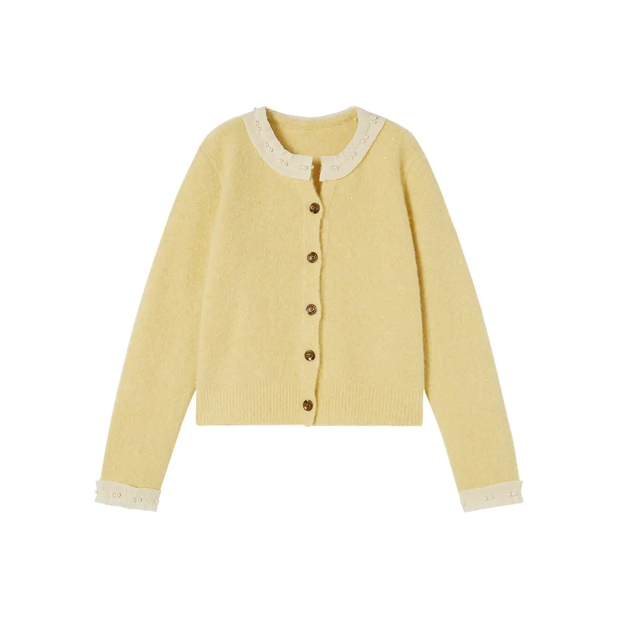 XIANGYING Прозрачный Желтый Женские Свитера