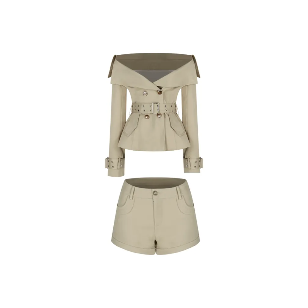 DANCANG Khaki Комплекты одежды Женские Повседневные костюмы