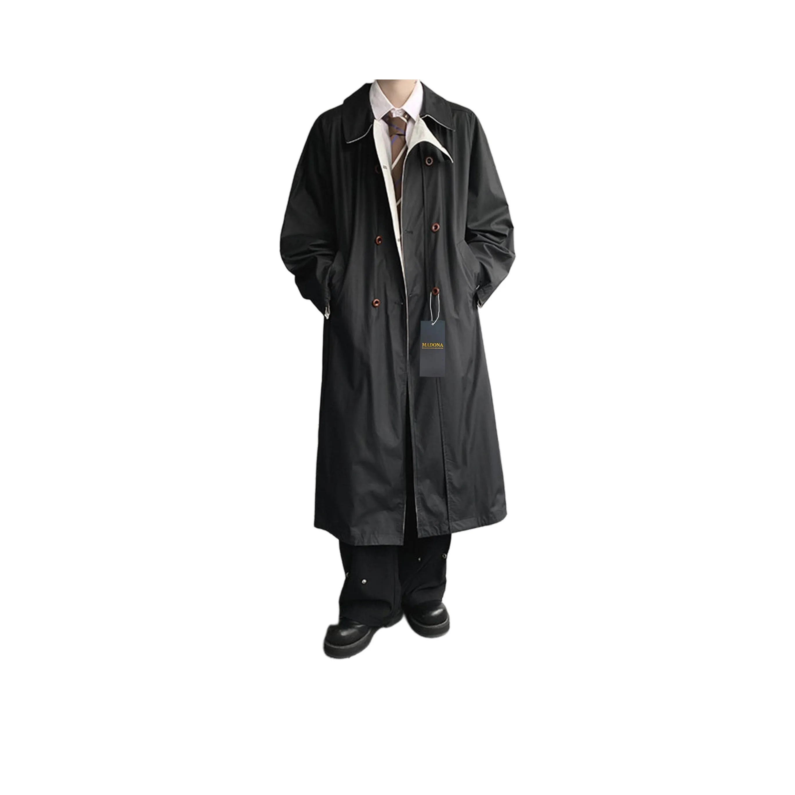 MADONA Черный Реверс Белый Унисекс Пальто