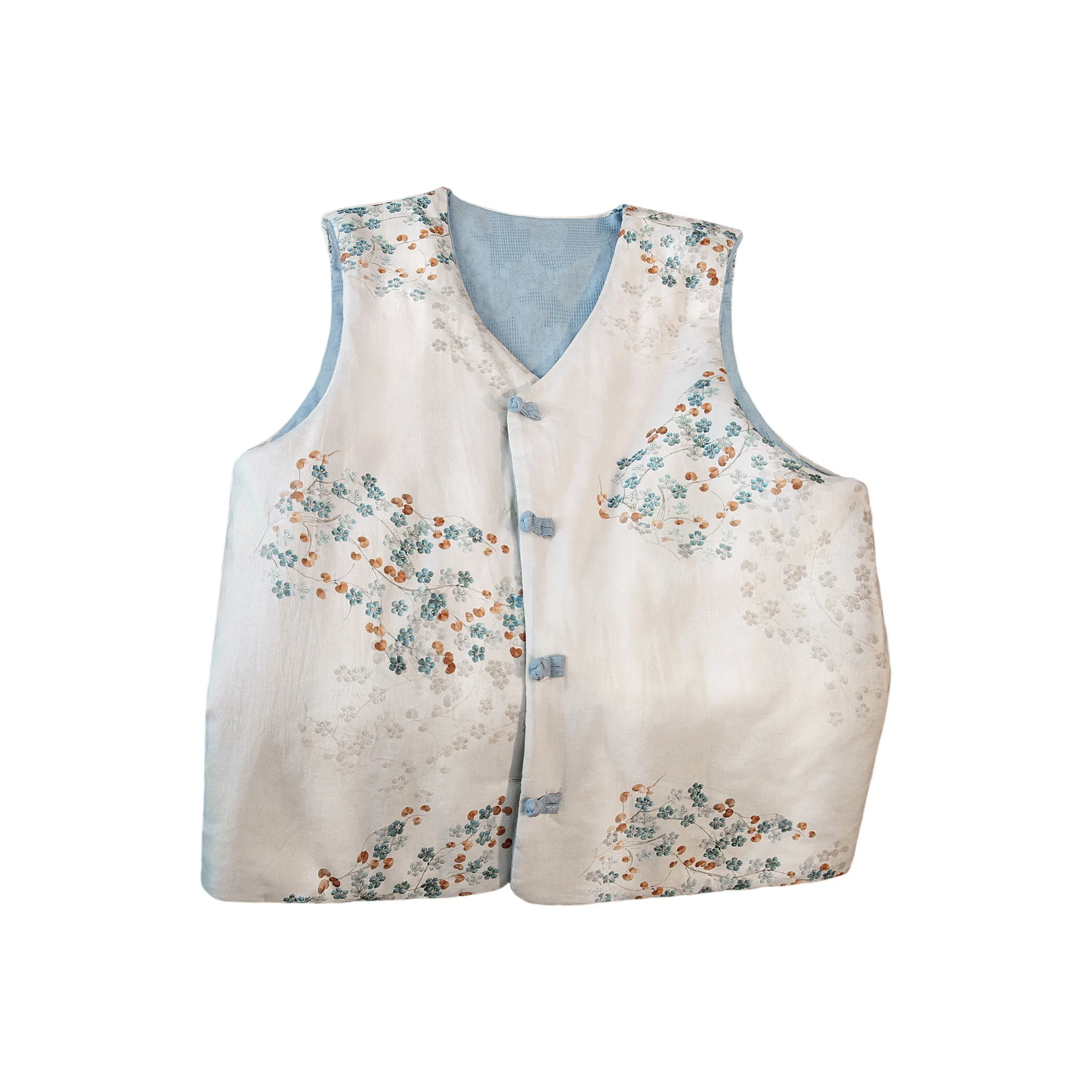 Cypress House Экрю Синий Женские Жилеты