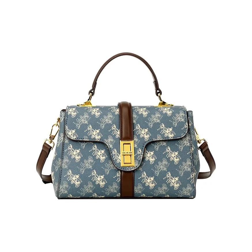 OUBOTE Корова Кожа Сумка Стандартная Женская Синяя