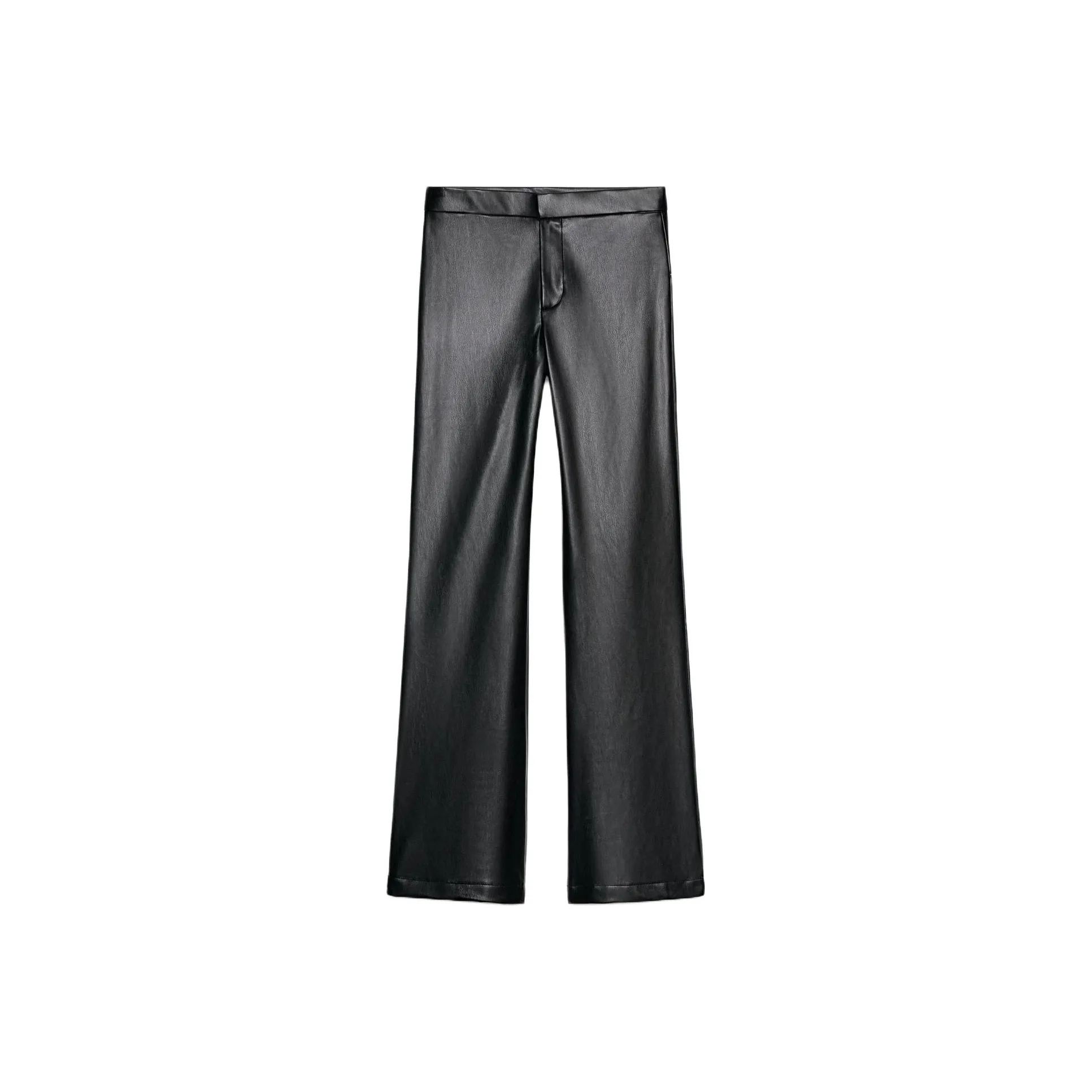 ZARA Черные Женские Кожаные Штаны