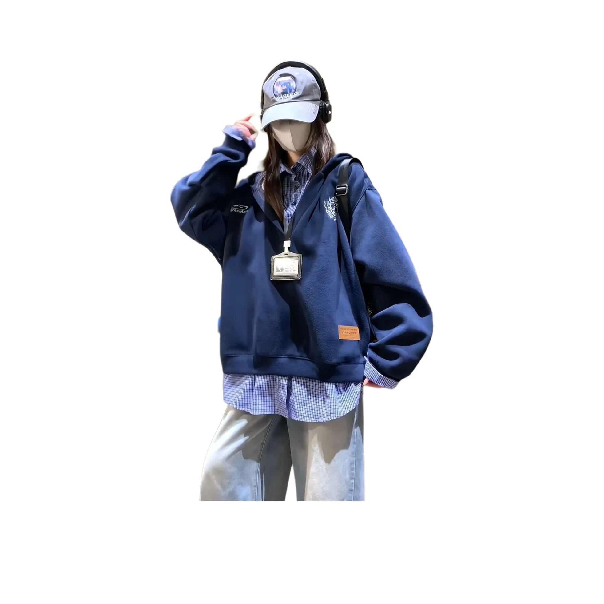 YEARNED Синий Женский Свитшот