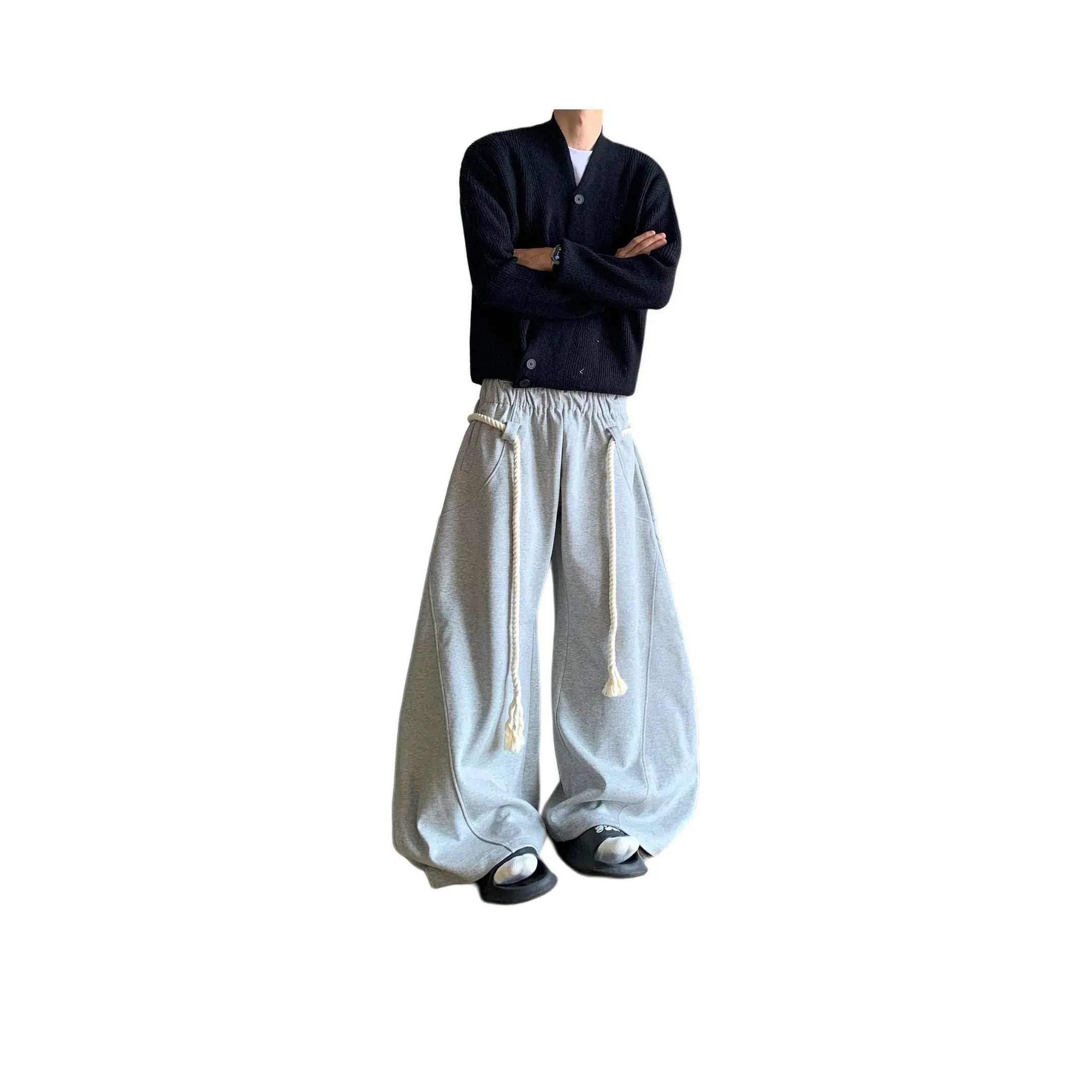 PISYPOX Серые Унисекс Повседневные Штаны