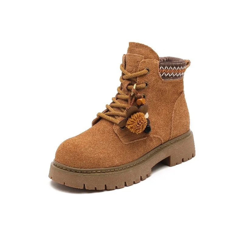 BAFFN Классический Американский Yellow Boots Рабочий стиль Martin Boots 4CM Женские Желто-коричневый