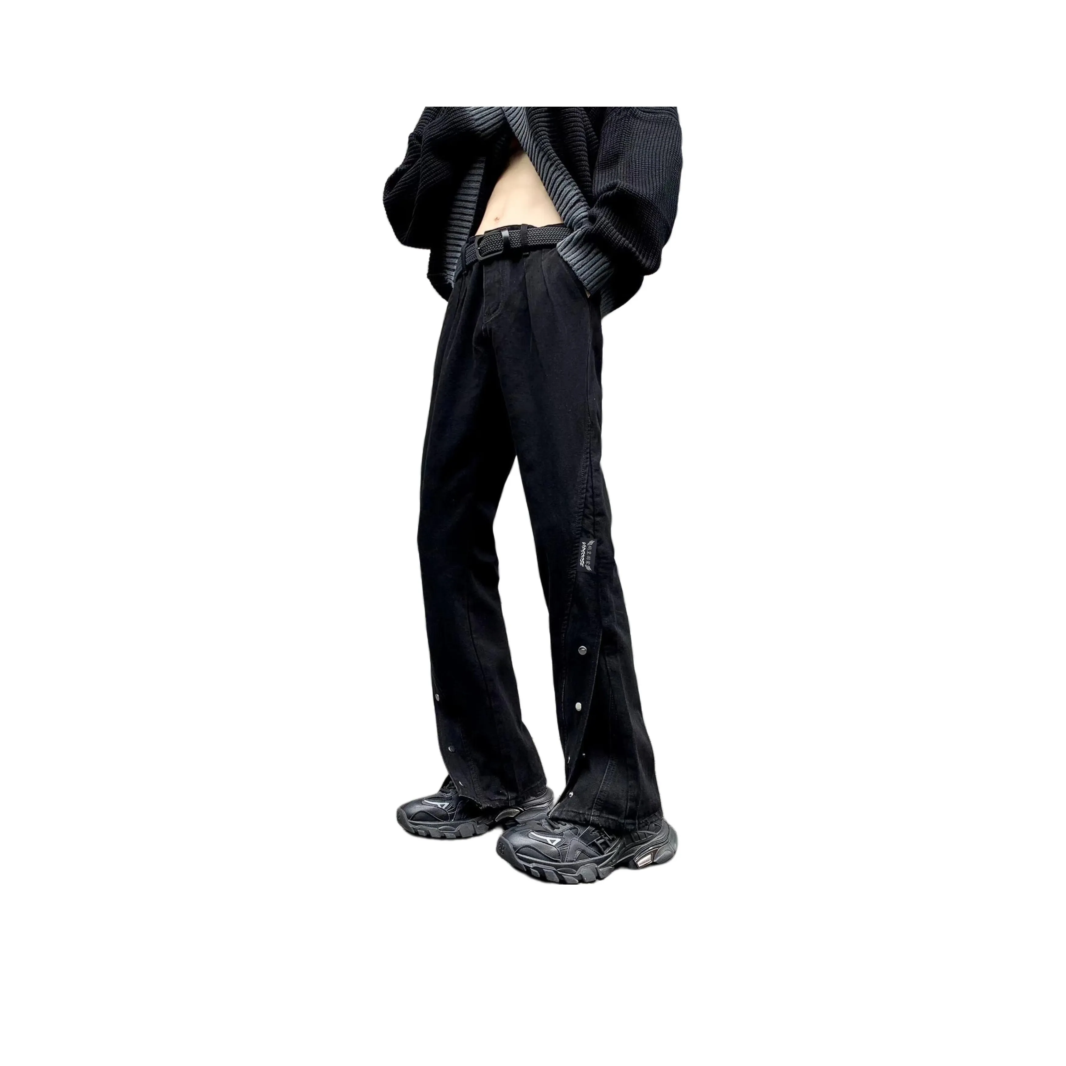 VIPGOOSE Черные Унисекс Джинсы