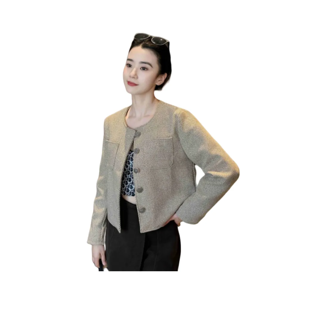 VINMUK Khaki Женское короткое пальто