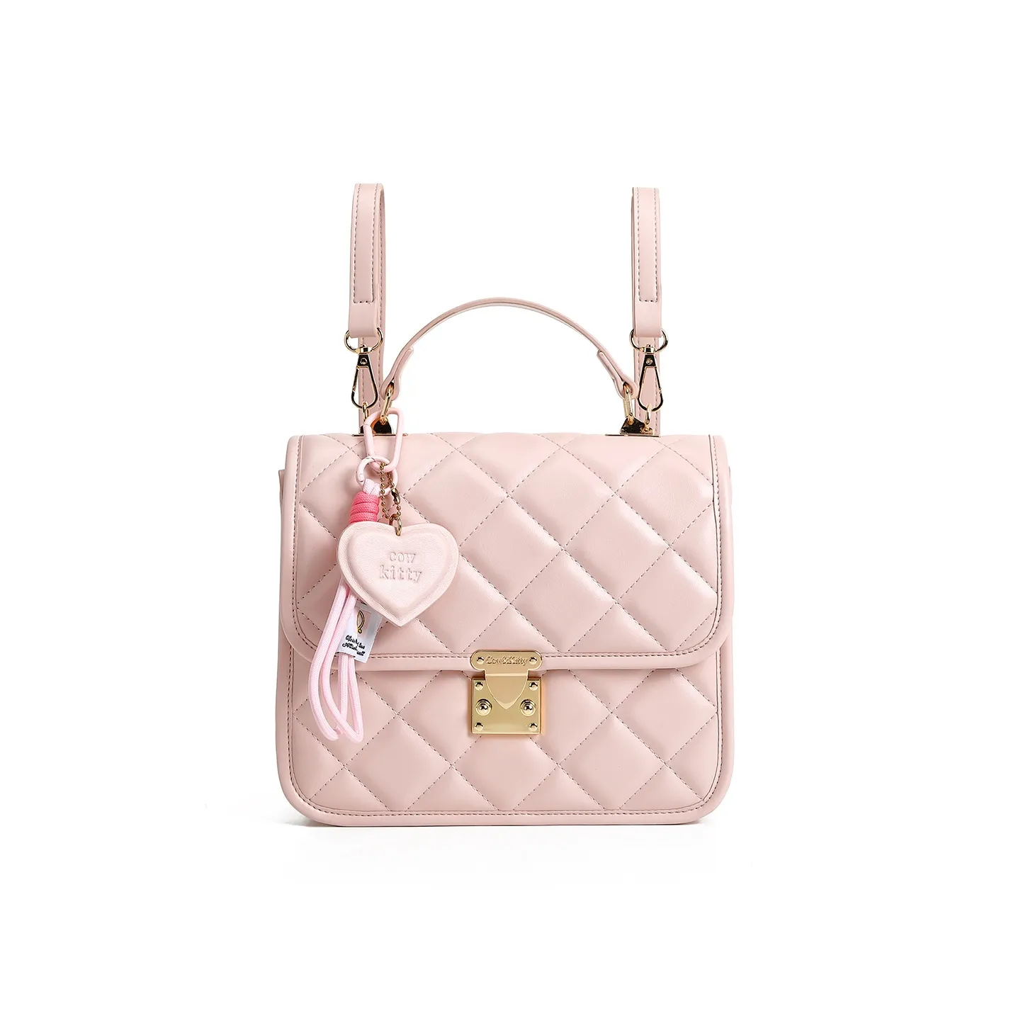 Рюкзак POLG ПУ (полиуретан) Женские Розовый Черный