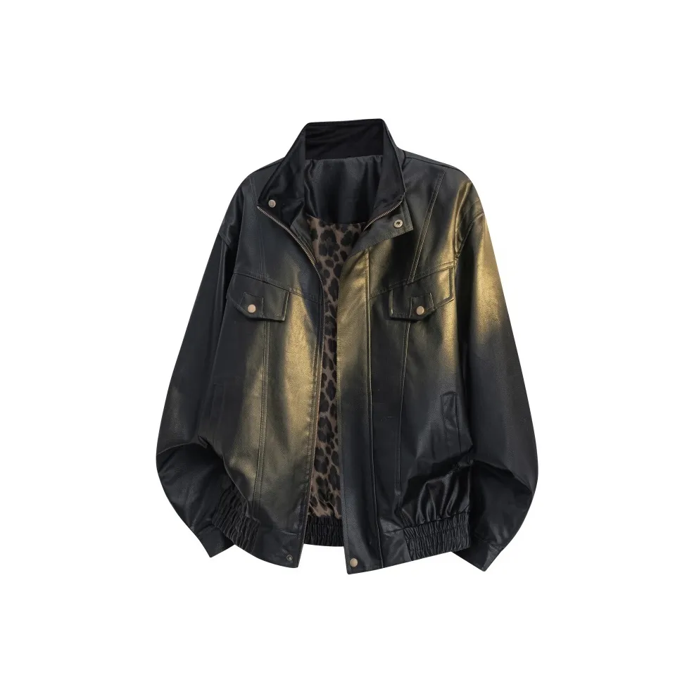 MAYUANWAI Кожа Куртка Унисекс
