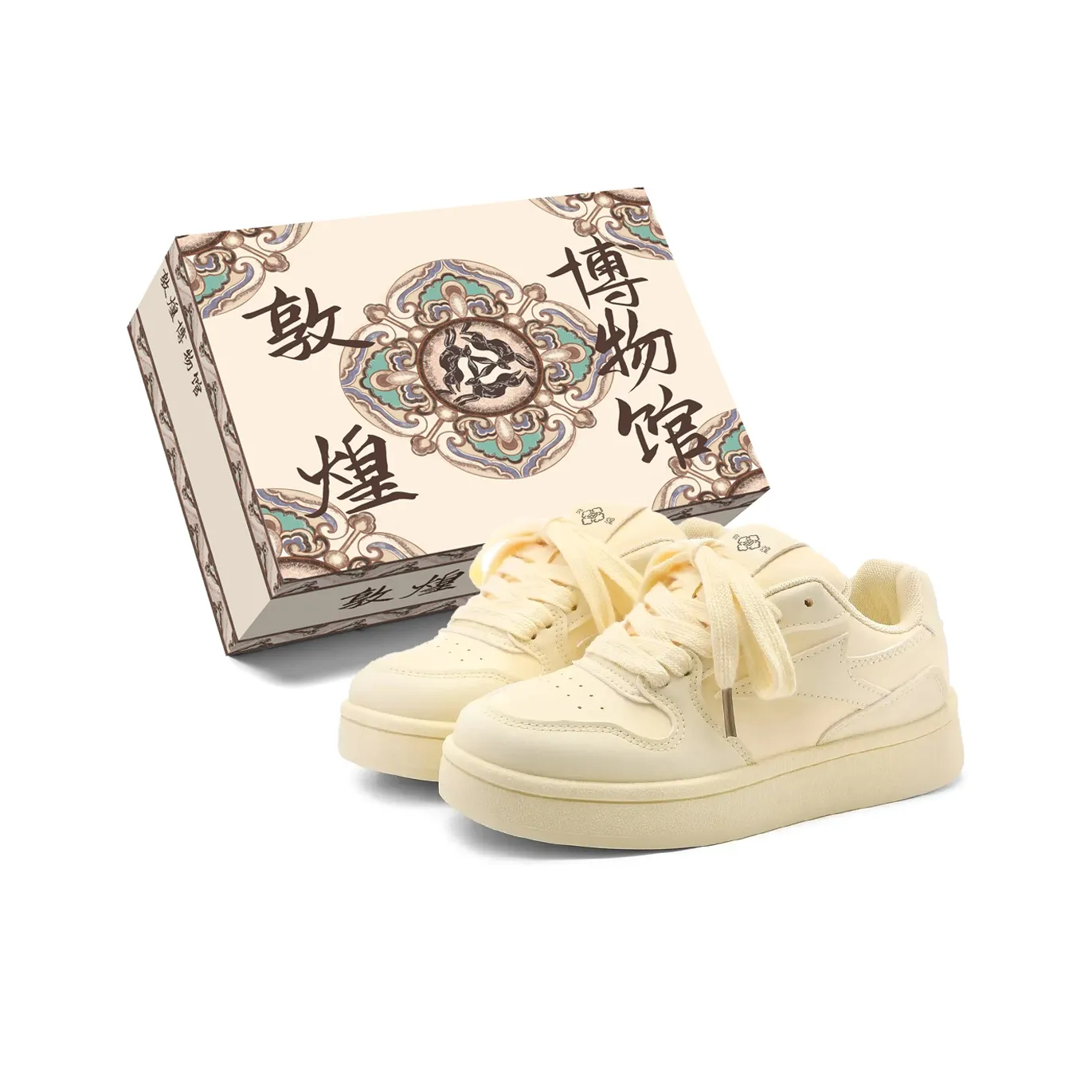 Dunhuang Museum Баланс Устойчивый к истиранию Противоскользящий Низкий Топ Скейтборд Кроссовки Унисекс